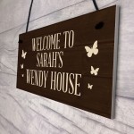 Wendy House Personalised Welcome Sign Hanging Summer House