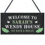 Personalised Wendy House Welcome Sign Summer House Garden