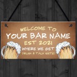 Personalised Funny Bar Sign Novelty Home Bar Decor Sign Garden