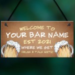 Personalised Funny Bar Sign Novelty Home Bar Decor Sign Garden