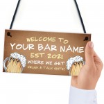 Personalised Funny Bar Sign Novelty Home Bar Decor Sign Garden