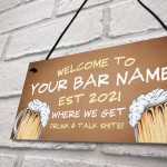 Personalised Funny Bar Sign Novelty Home Bar Decor Sign Garden