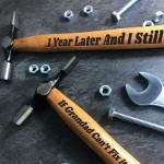 1st Anniversary Gift For Boyfriend Husband Engraved Hammer