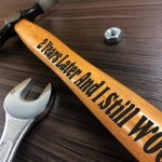 2 Year Anniversary Gift For Boyfriend Husband Engraved Hammer