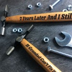 7th Anniversary Gift For Boyfriend Husband Engraved Hammer
