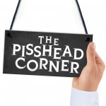 Funny Home Bar Sign PISS HEAD CORNER Garden Plaque Beer Gin Funny Home Bar Sign PISS HEAD CORNER Garden Plaque Beer Gin
