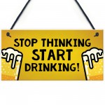 Joke Funny Home Bar Sign Hanging Wall Plaque Man Cave Shed Sign