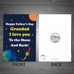 Fathers Day Card SPACE Moon Cheeky Grandad Grandparent A6 Card