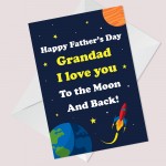 Fathers Day Card SPACE Moon Cheeky Grandad Grandparent A6 Card