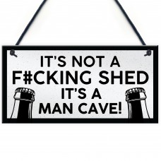 Funny Rude Man Cave Sign Hangng Garage Shed Plaque Gift For Men 