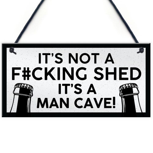 Funny Rude Man Cave Sign Hangng Garage Shed Plaque Gift For Men 