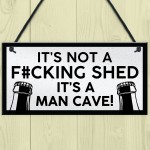 Funny Rude Man Cave Sign Hangng Garage Shed Plaque Gift For Men 