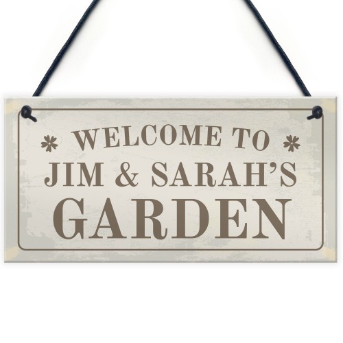 Personalised Hanging Garden Sign Gift For Your Home Garden Shed