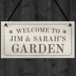 Personalised Hanging Garden Sign Gift For Your Home Garden Shed