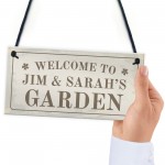 Personalised Hanging Garden Sign Gift For Your Home Garden Shed