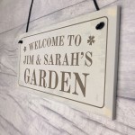 Personalised Hanging Garden Sign Gift For Your Home Garden Shed