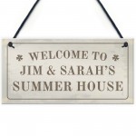 Personalised Hanging Summer House Sign Garden Shed Home