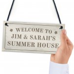 Personalised Hanging Summer House Sign Garden Shed Home