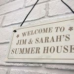 Personalised Hanging Summer House Sign Garden Shed Home