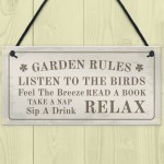 Hanging Garden Rules Sign For Garden Shed Wall Sign Home Decor