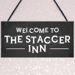 Funny Humour Home Bar Sign STAGGER INN Man Cave Pub Garage