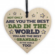 Best Dad And Grandad Gift For Birthday Fathers Day Wood Heart