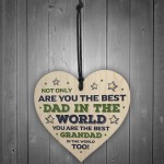 Best Dad And Grandad Gift For Birthday Fathers Day Wood Heart