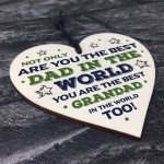 Best Dad And Grandad Gift For Birthday Fathers Day Wood Heart