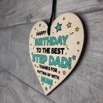 Funny Birthday Gift For Step Dad Rude Step Dad Gift Wooden Heart