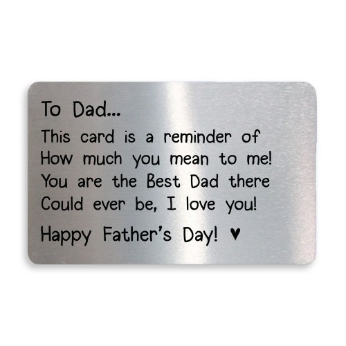 Fathers Day Gifts Metal Wallet Card Gift For Dad From Daughter