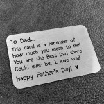 Fathers Day Gifts Metal Wallet Card Gift For Dad From Daughter