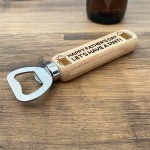 Funny Fathers Day Gift Wooden Bottle Opener Beer Gifts For Dad