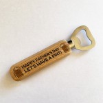 Funny Fathers Day Gift Wooden Bottle Opener Beer Gifts For Dad