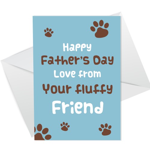 Funny Fathers Day Card For Dad From Dog Cat Joke Card