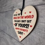 Funny Fathers Day Gift For Dad Wood Heart Rude Dad Gift For Him