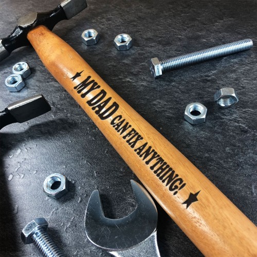 Personalised Engraved Hammer Tool Gift For Dad Funny Fathers Day