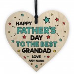 Best Grandad Gift For Fathers Day Personalised Wood Heart