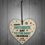 Best Grandad Gift For Fathers Day Personalised Wood Heart
