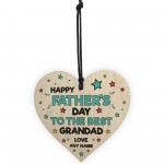 Best Grandad Gift For Fathers Day Personalised Wood Heart