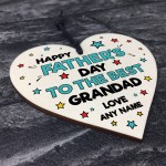 Best Grandad Gift For Fathers Day Personalised Wood Heart