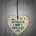 Best Uncle Gift Wood Heart Personalised Gift For Uncle Birthday
