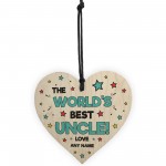 Best Uncle Gift Wood Heart Personalised Gift For Uncle Birthday