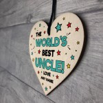 Best Uncle Gift Wood Heart Personalised Gift For Uncle Birthday