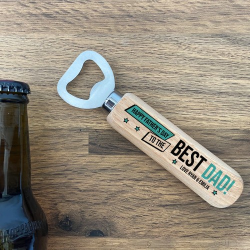 Personalised Fathers Day Bottle Opener Gift For Dad Daddy