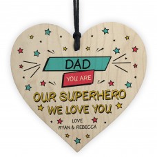 Fathers Day Birthday Gift For Dad Personalised Superhero Plaque