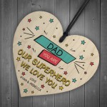 Fathers Day Birthday Gift For Dad Personalised Superhero Plaque