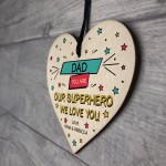 Fathers Day Birthday Gift For Dad Personalised Superhero Plaque