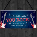 Novelty Gift For Uncle Birthday Hanging Plaque YOU ROCK Plaque