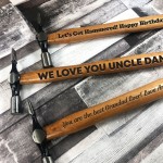 Personalised Hammer Engraved Gift For Uncle Birthday Thank You