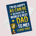 Dad Birthday Fathers Day Card WORLDS BEST DAD Funny Card For Him